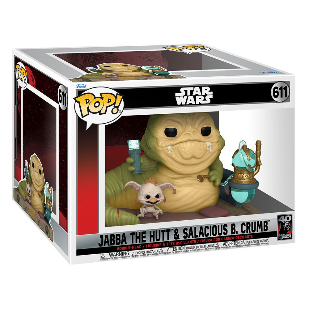 Star Wars Return of the Jedi 40th Anniversary POP! Deluxe Figura Jabba with Salacious 9 cm