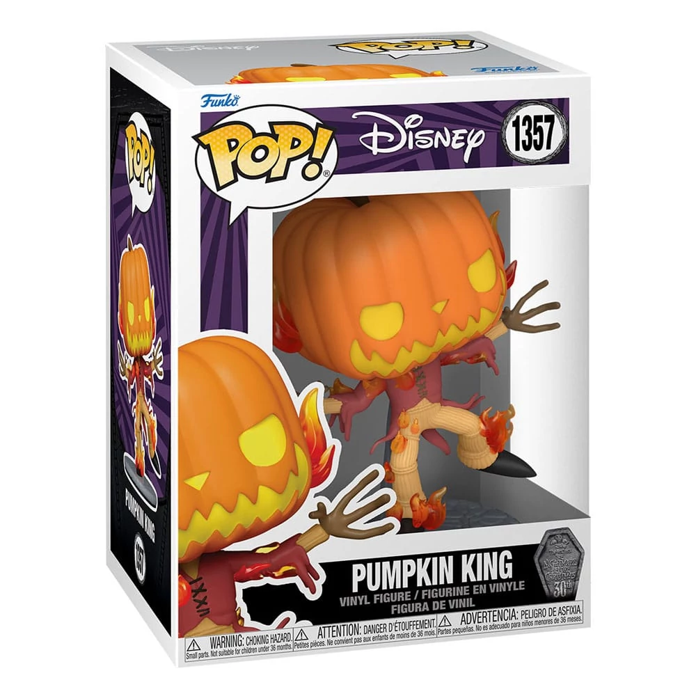 Nightmare before Christmas 30th Funko POP! Disney Vinyl Akció Figura Pumpkin King 9 cm