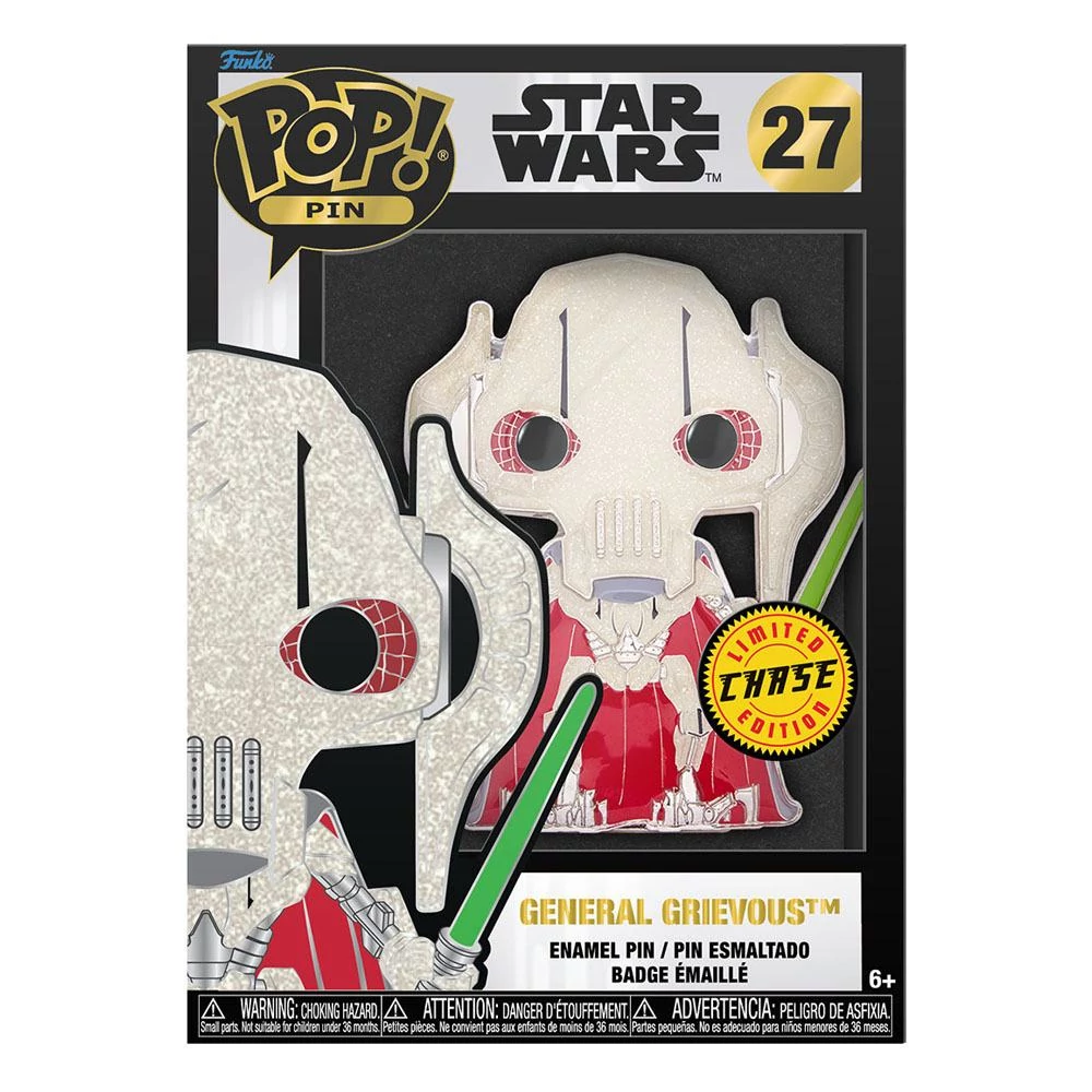 Star Wars POP! General Grievous 10 cm CHASE Edition Kitűző (Világít a sötétben)