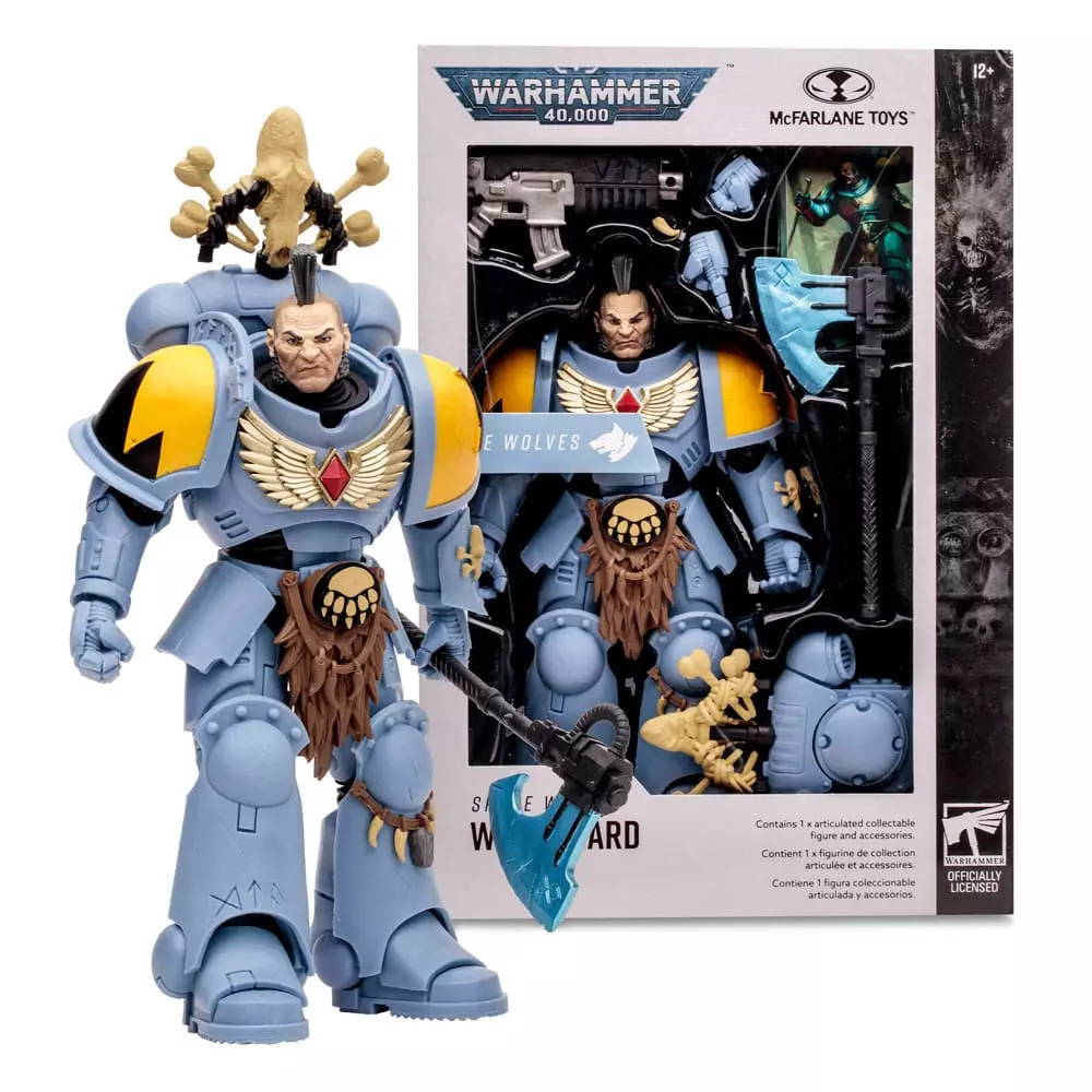 Warhammer 40k Akció Figura - Space Wolves Wolf Guard 18 cm