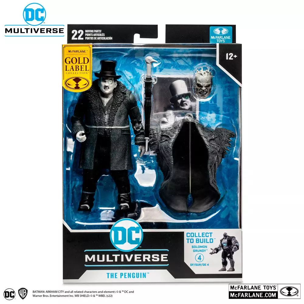 DC Gaming Build A Akció Figura The Penguin Gold Label (Batman: Arkham City) 18 cm