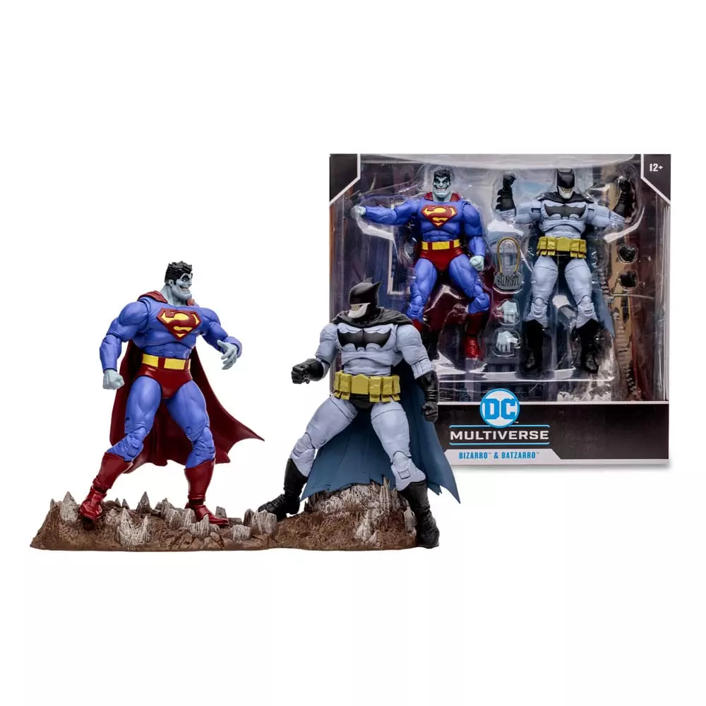 DC Multiverse Akció Figura Dupla Pack - Bizarro & Batzarro 18 cm