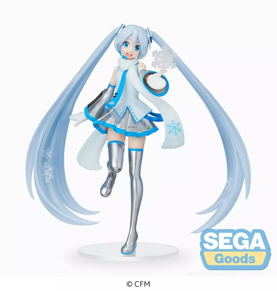 Hatsune Miku Luminasta PVC Szobor - Snow Miku Sky Town Ver. 22 cm