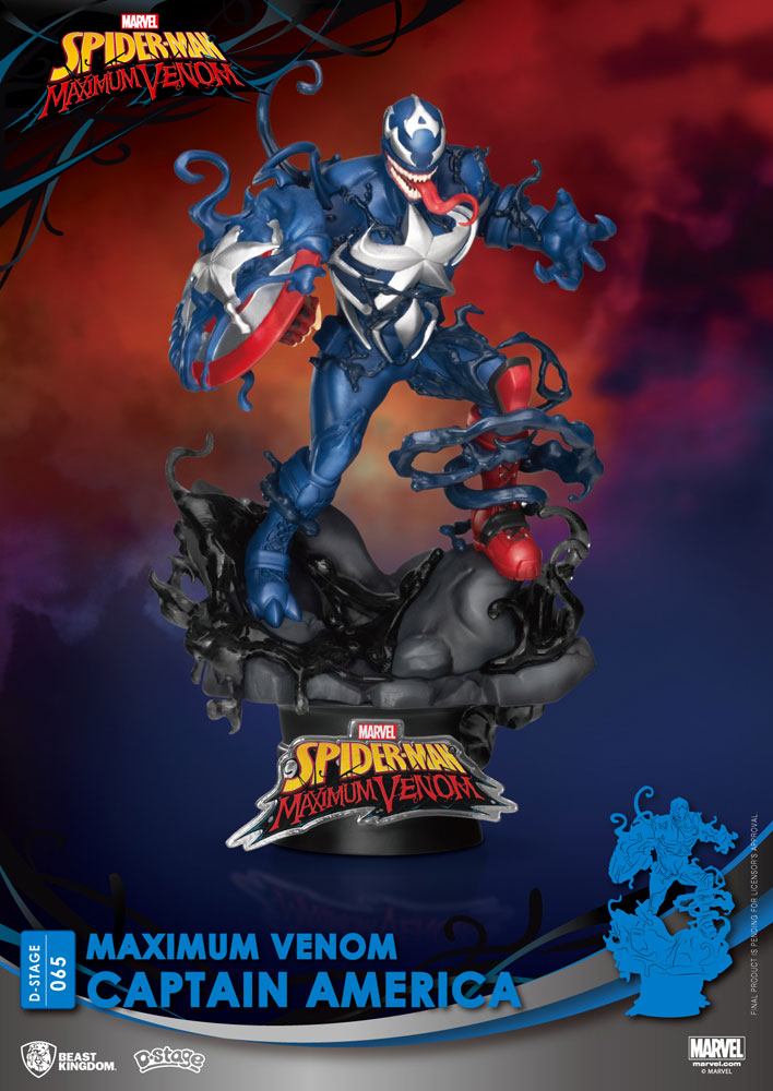 Marvel Comics D-Stage PVC Diorama Maximum Venom Captain America 16 cm