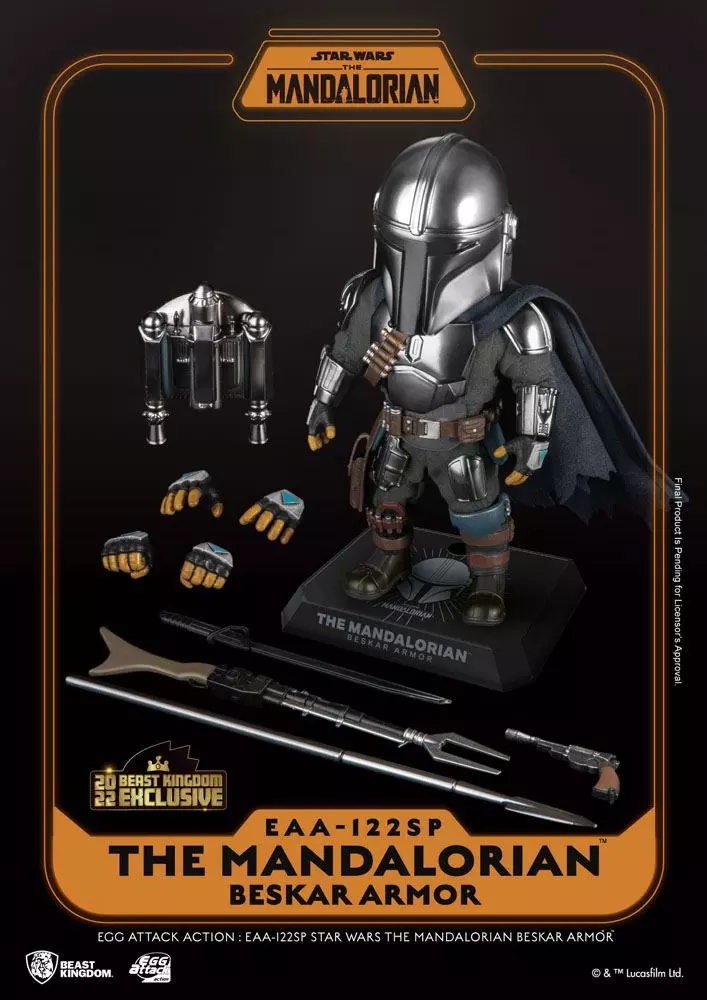 Star Wars The Mandalorian Egg Attack Action Akció Figura The Mandalorian Beskar Armor 17 cm