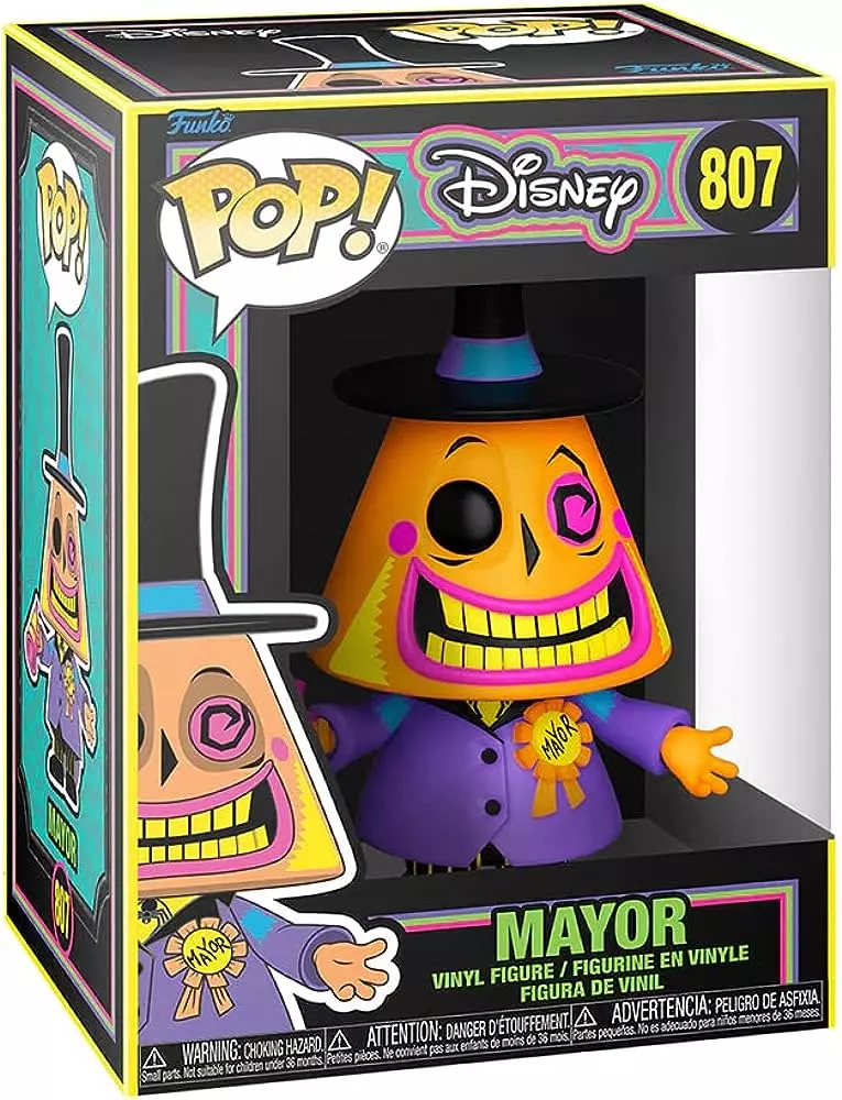 Nightmare before Christmas Funko POP! Disney Figura Mayor (BLKLT) 9 cm