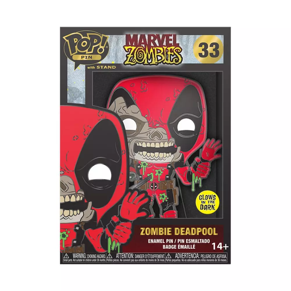Marvel Zombie Loungefly POP! Enamel Pin Deadpool (Glow-in-the-Dark) 10 cm Kitűző