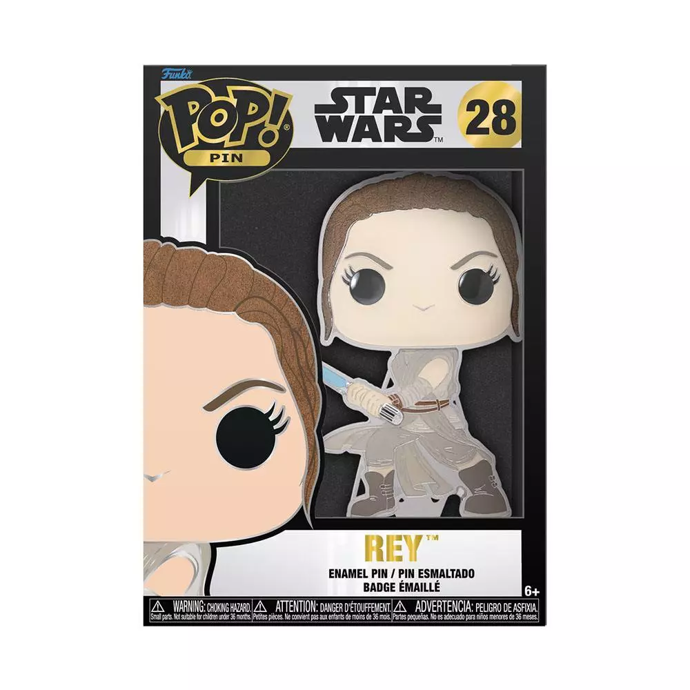 Star Wars Funko POP! Enamel Pin Rey 10 cm Fém kitűző