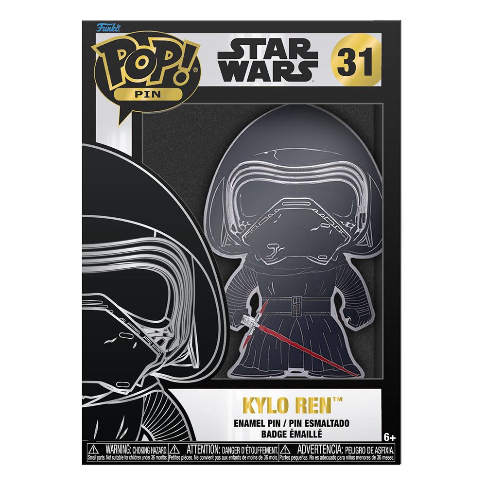 Star Wars Funko POP! Enamel Pin Kylo Ren 10 cm Fém kitűző