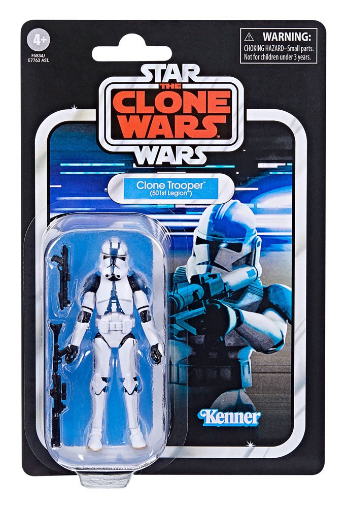 Star Wars: The Clone Wars Vintage Collection Akció Figura 2022 Clone Trooper (501st Legion) 10 cm