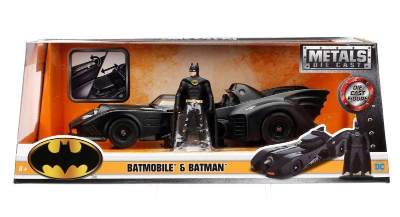 Batman Diecast Model 1/24 1989 Batmobile with figure