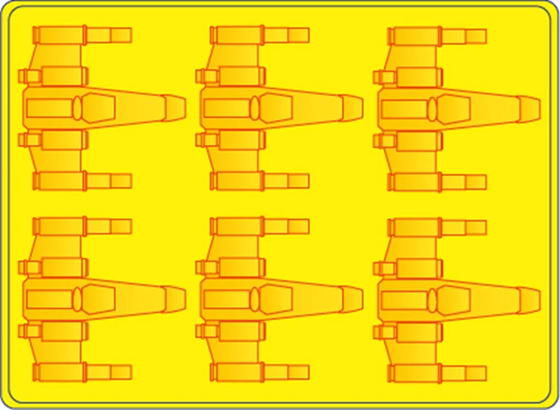 Star Wars Silicone Tray X-Wing Fighter jékockakészítő