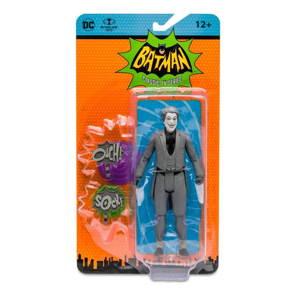 DC Retro Akció Figura Batman 66 The Joker (Black & White TV Variant) 15 cm