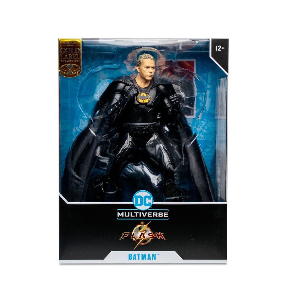 DC The Flash Movie Szobor Batman Multiverse Unmasked (Gold Label) 30 cm