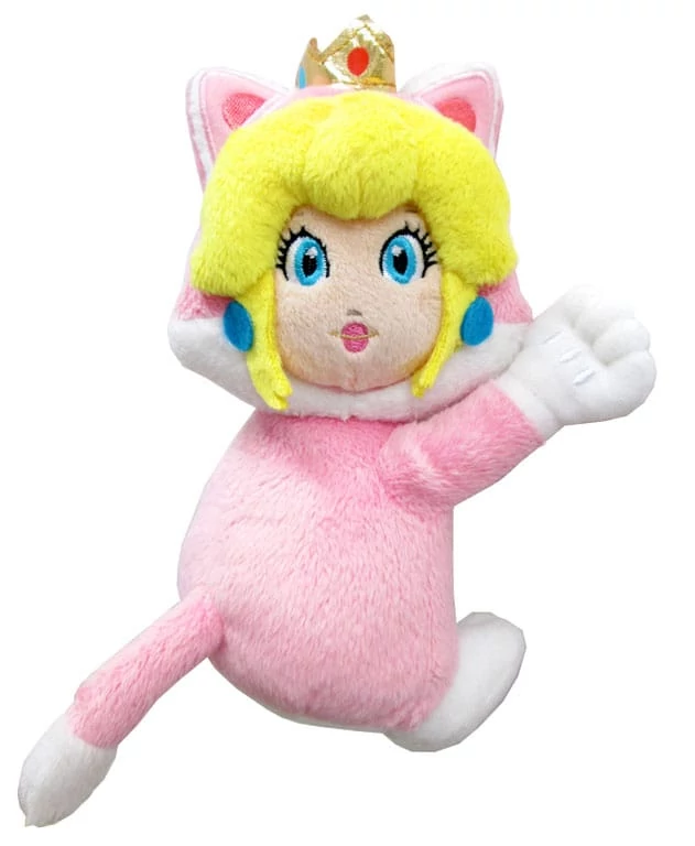 Super Mario Magnet Plush Figure Cat Peach 19 cm