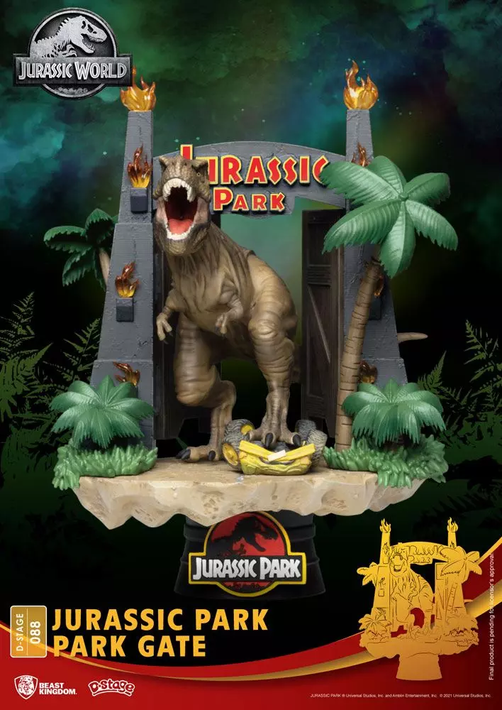 Jurassic Park D-Stage PVC Diorama Park Gate 15 cm Szobor