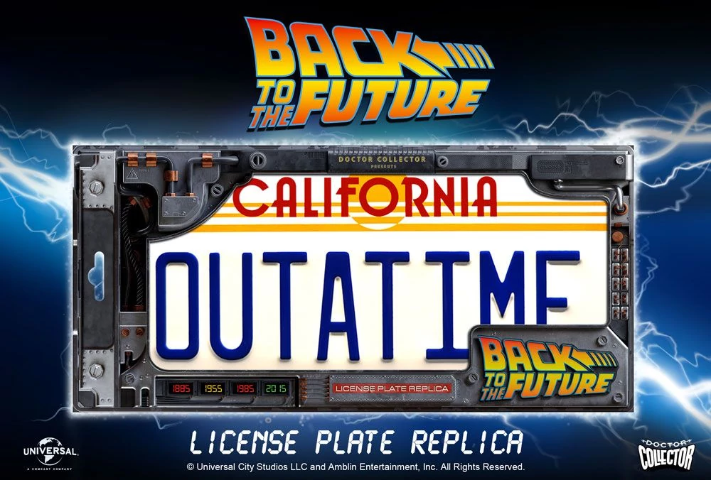 Back To The Future Replica 1/1 ´Outatime´ DeLorean Rendszám Fém