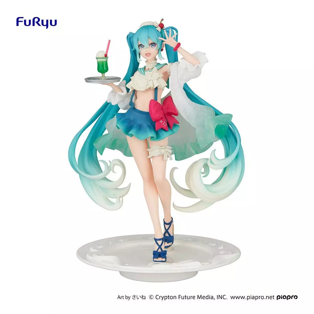 Hatsune Miku PVC Szobor -  Hatsune Miku SweetSweets Series Melon Soda Float 18 cm