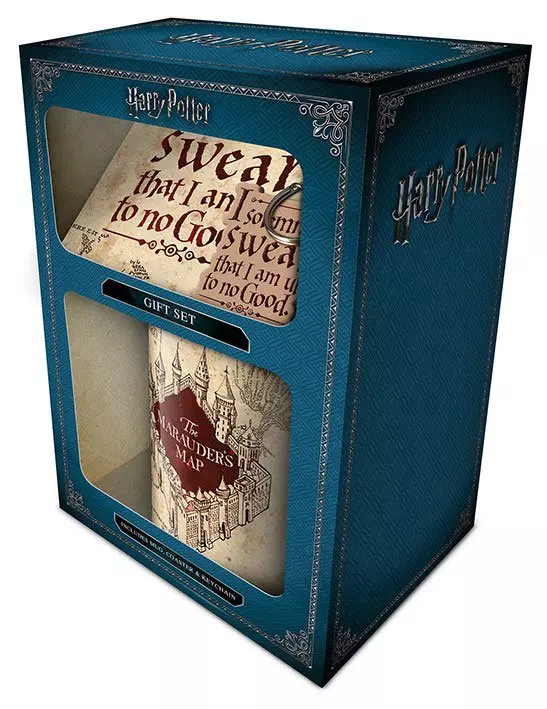 Harry Potter Ajándék Csomag Marauders Map (Bögre,Kulcstartó,Poháralátét) Díszdobozban