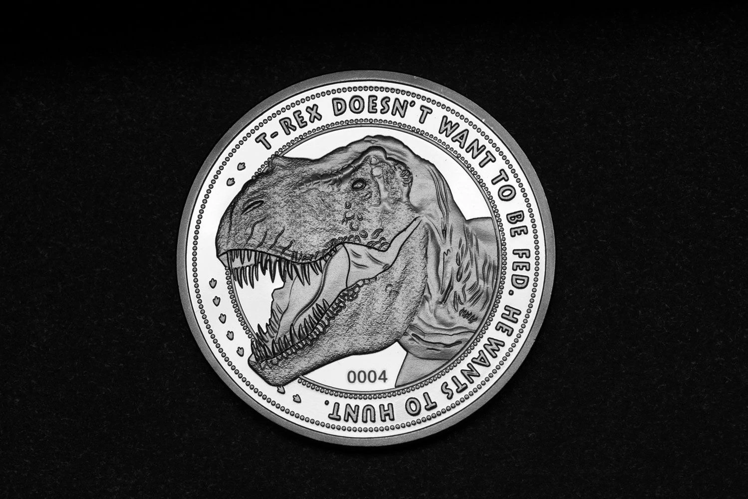 Jurassic Park Collectable Coin 25th Anniversary T-Rex Silver Edition Gyűjthető érme