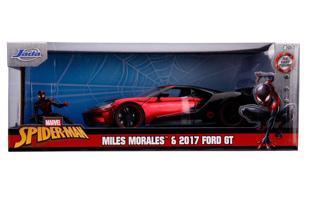 Marvel Hollywood Rides Diecast Model 1/24 2017 Ford GT with Miles Morales Akció Figura