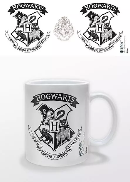 Harry Potter Bögre Hogwarts Crest Black