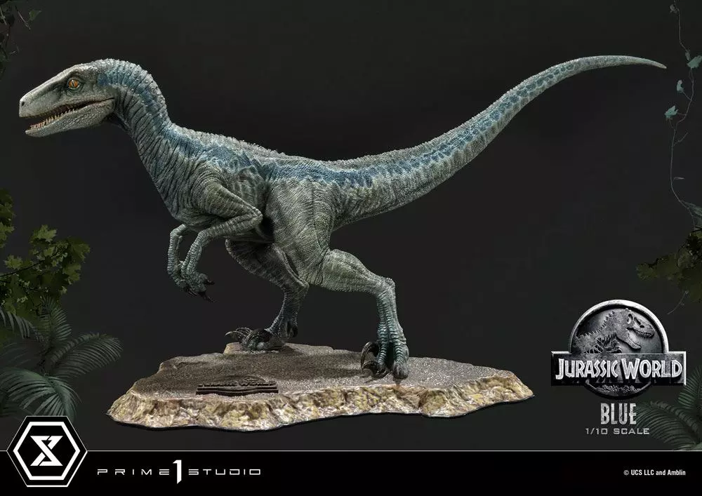 Jurassic World: Fallen Kingdom Prime Collectibles Szobor 1/10 Blue (Open Mouth Version) 17 cm