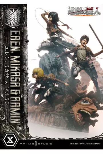 Attack on Titan Ultimate Premium Masterline Szobor Eren, Mikasa, & Armin 72 cm