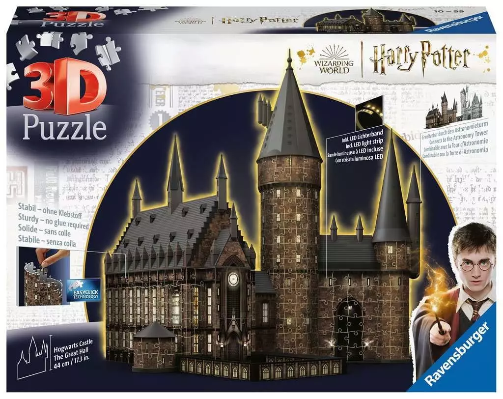 Harry Potter 3D Puzzle Hogwarts Castle: Great Hall - Night Edition (643 db)