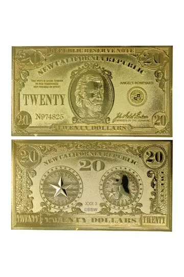 Fallout: New Vegas Replika New California Republik 20 Dollar Bill (gold plated) Előrendelhető - Várható Érkezés 2024.01