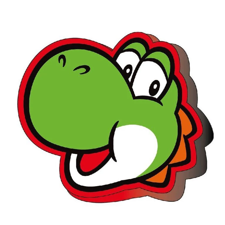 Nintendo Super Mario Bros Yoshi 3D Plüsspárna Plüss 40 x 40 cm