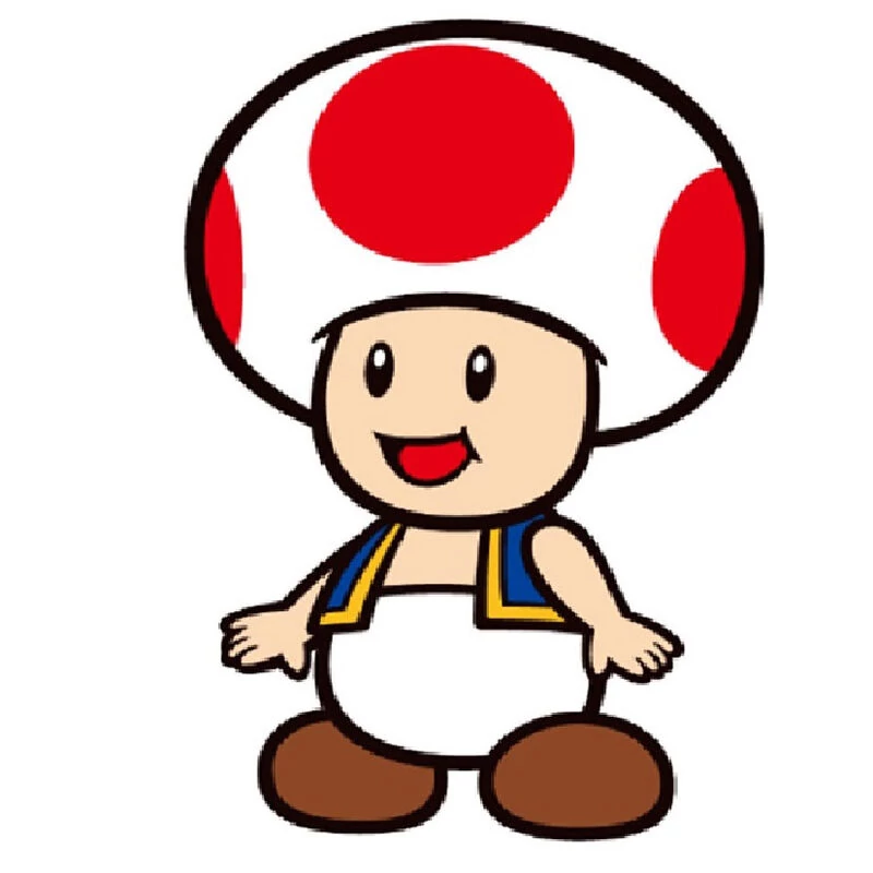 Nintendo Super Mario Bros Toad 3D Plüsspárna Plüss 40 x 40 CM